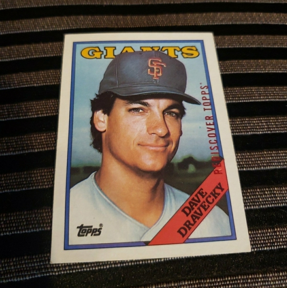 Baseball card Dave Dravecky Giants. Mint condition. 1988